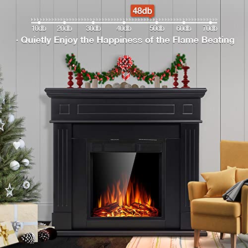 Cowsar 44" Electric Fireplace with Wooden Mantel
