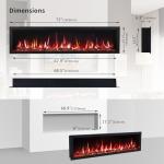PuraFlame Bernice 72" Smart Electric Fireplace