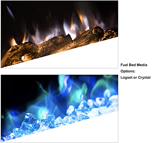 Electric Wall Fireplace with Touch Screen Control