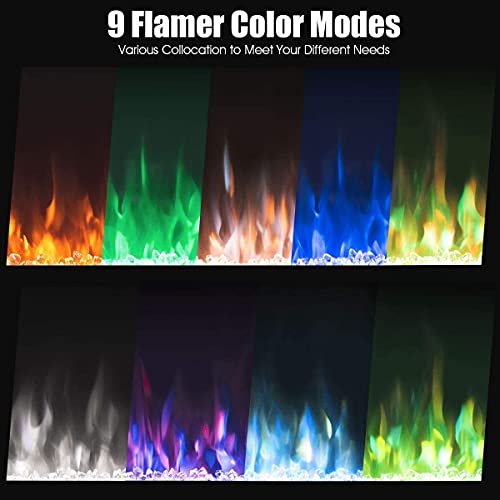 Electric Wall Fireplace with Touch Screen Control