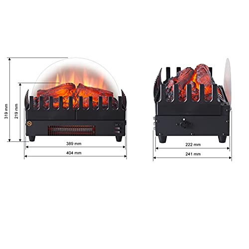 FLAMME 16" Glowing Logs and Flame Heater