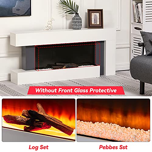 INMOZATA 52" Wall Mounted Electric Fireplace Suite