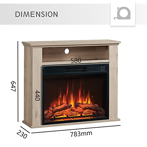 FlameKo Sahara Fireplace with Realistic Flame Effect