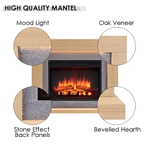 Madura 39" Electric Fireplace Heater with Surround