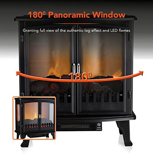 Warmlite Carlisle Double Door Panoramic Stove, 1800W