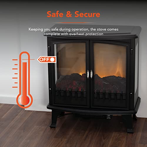 Warmlite Carlisle Double Door Panoramic Stove, 1800W