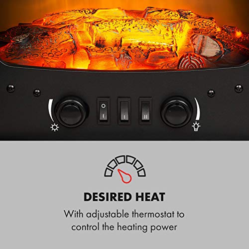 Klarstein Bergamo Electric Fireplace with Realistic Flames