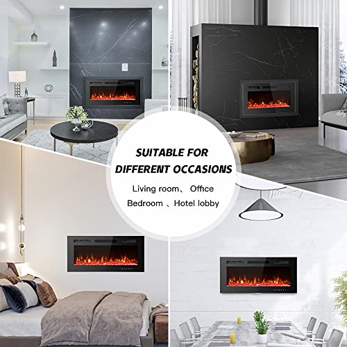 M.C.Haus Slim Electric Fireplace with Remote Control