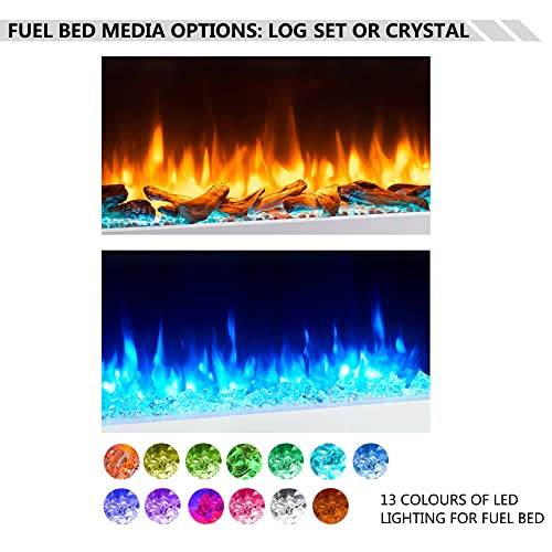 FLAMME Kingston Electric Fireplace with Flame Colors