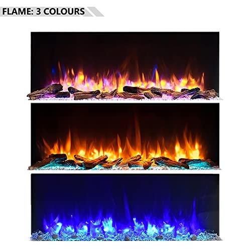 FLAMME Kingston Electric Fireplace with Flame Colors