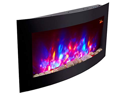 TruFlame 2kW Wall-Mounted Electric Fire with Pebbles