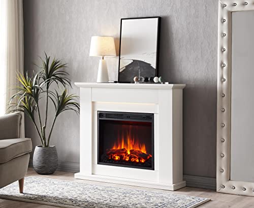 Mardella 40" Electric Fireplace Heater in White