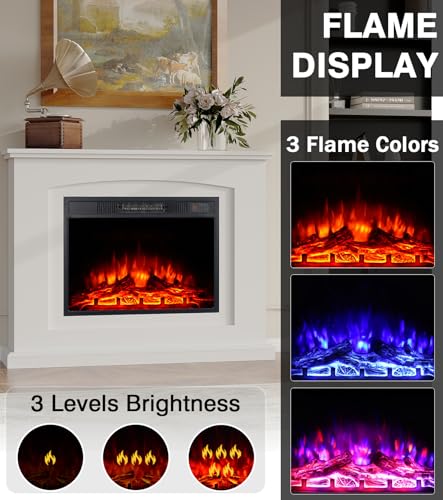 MachenFlame 23" Electric Fireplace with Realistic Flames