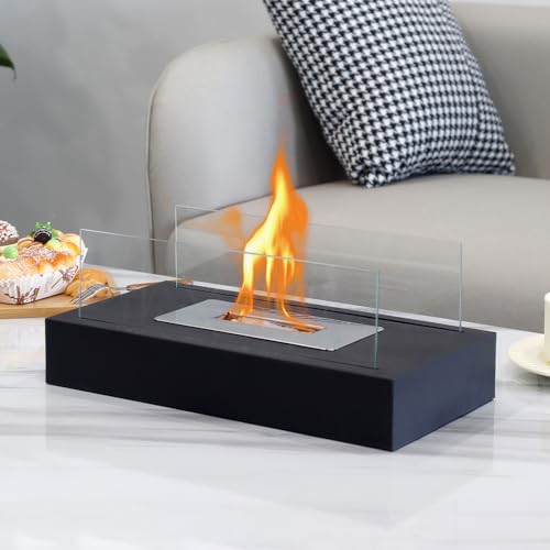 Portable Bioethanol Tabletop Fireplace - Black