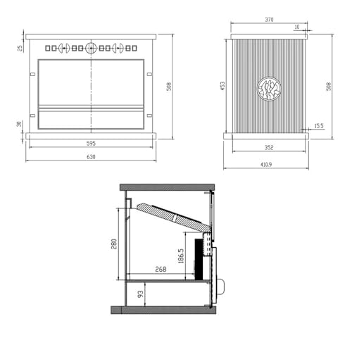 10KW Eco Design Multi-Fuel Cast Iron Stove