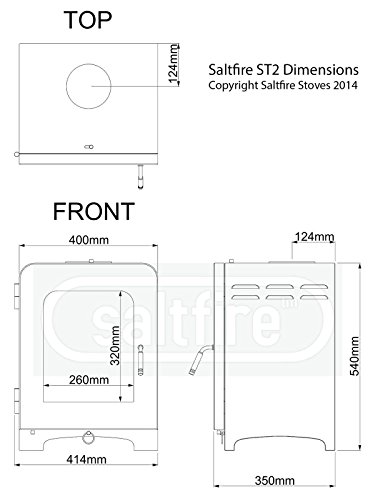 Saltfire ST2 DEFRA Approved Multifuel Woodburning Stove