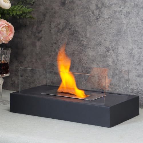 Portable Bioethanol Tabletop Fireplace - Black