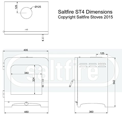 Saltfire ST4 EcoDesign Multifuel & Woodburning Stove