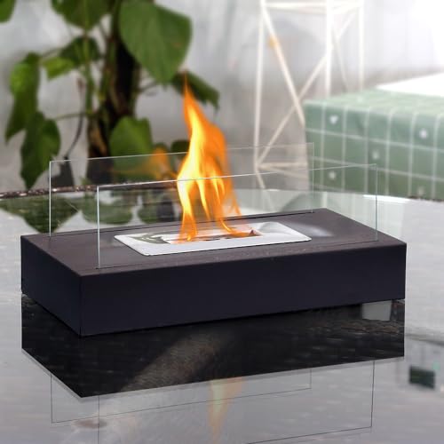 Portable Bioethanol Tabletop Fireplace - Black
