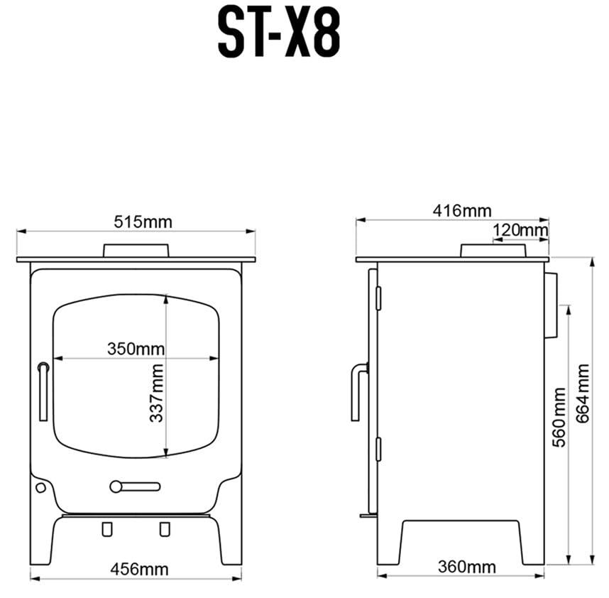 Saltfire ST-X8 Multi-Fuel Stove - DEFRA Approved
