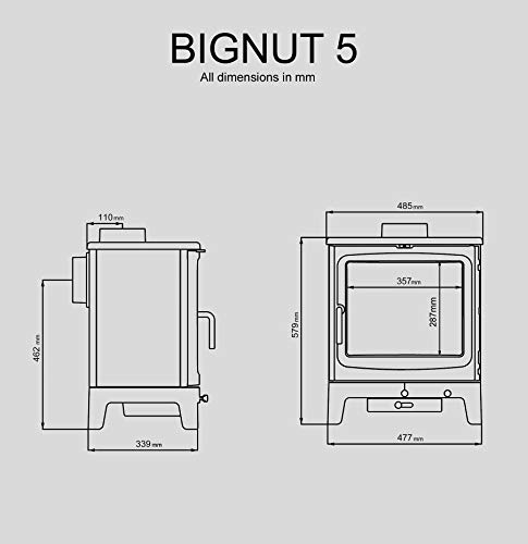 Bignut 5 EcoDesign Woodburning Stove - DEFRA Approved