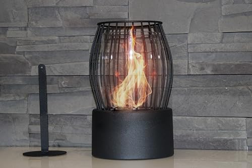 Indoor/Outdoor Bio-Ethanol Fireplace with Glass Top