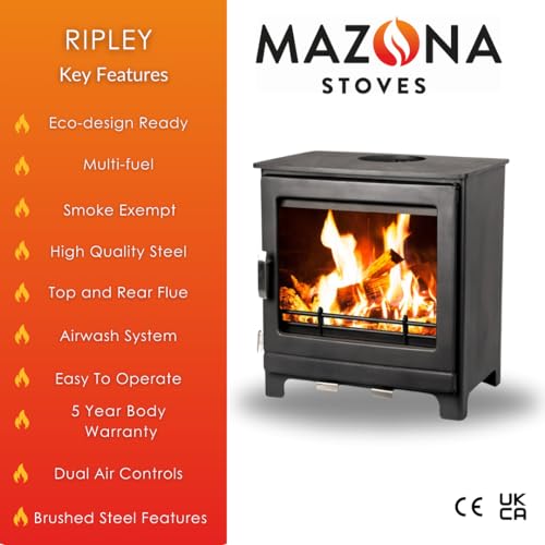 Ecodesign Ready 8 kW Multi Fuel Wood Burning Stove