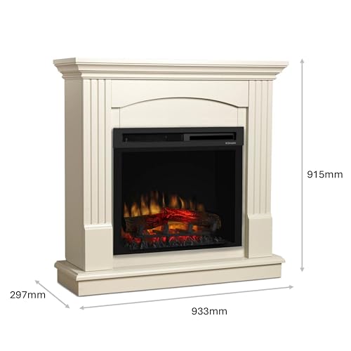 Dimplex Chadwick Cream Electric Fireplace Suite