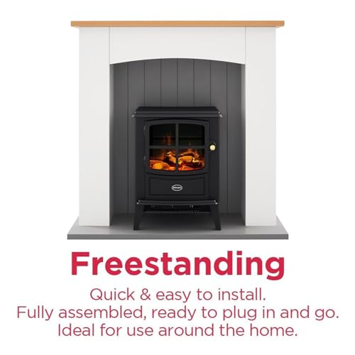 Dimplex Chadwick Cream Electric Fireplace Suite