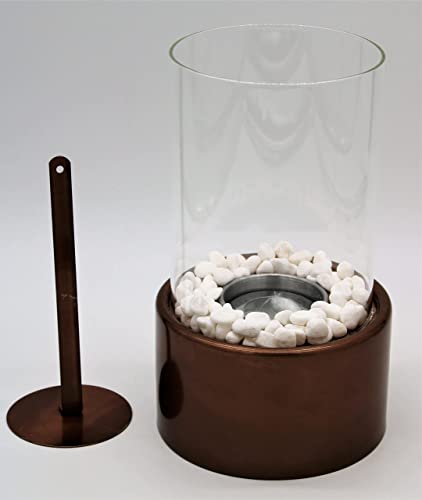 Katy Black Round Bio Ethanol Tabletop Fireplace
