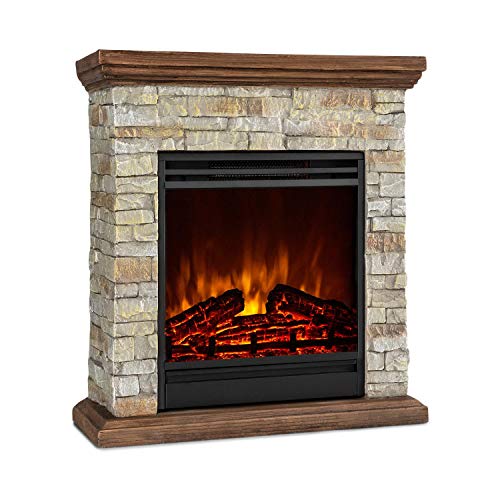 Klarstein Etna Electric Fireplace - 1800W, LED Flame