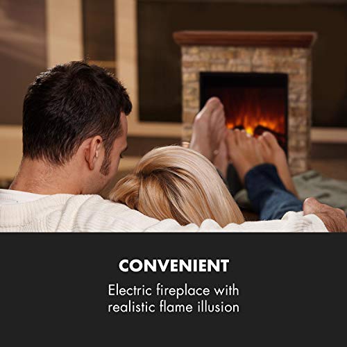 Klarstein Etna Electric Fireplace - 1800W, LED Flame
