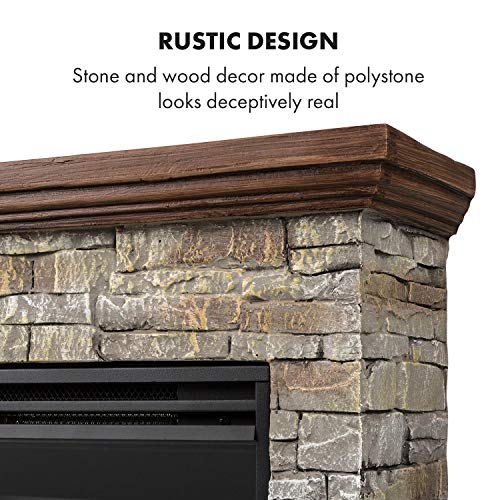 Klarstein Etna Electric Fireplace - 1800W, LED Flame