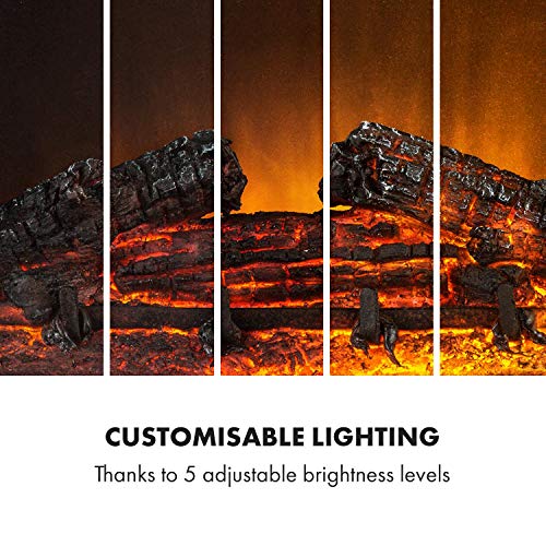 Klarstein Etna Electric Fireplace - 1800W, LED Flame