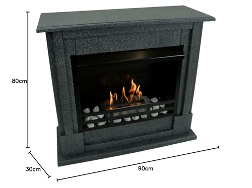 Mierzwa Rafael Deluxe Ethanol Fireplace with Accessories