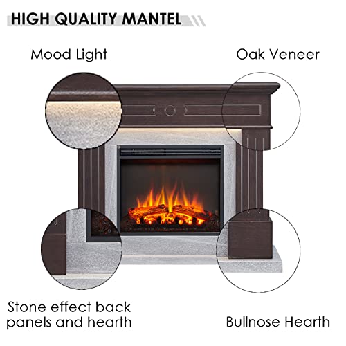 Everleigh 110cm Electric Fireplace Suite - Espresso Oak
