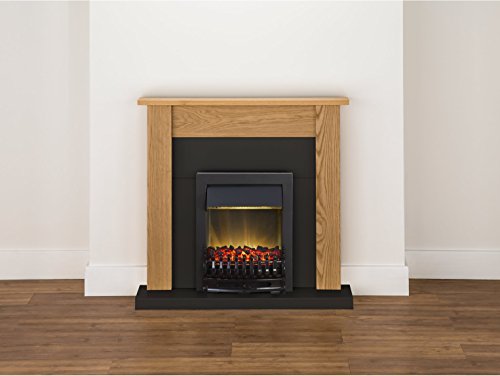 Adam Southwold Electric Fireplace and Oak Tools Set