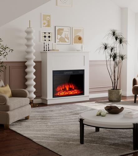 MachenFlame 23" Electric Fireplace Suite with Remote