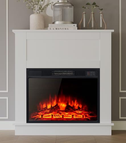 MachenFlame 23" Electric Fireplace Suite with Remote