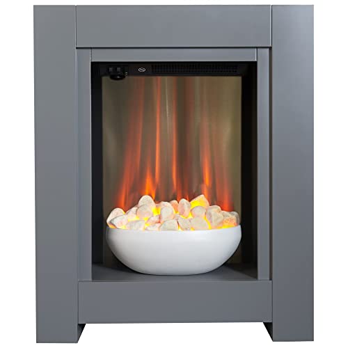 Grey Adam Monet Electric Fireplace Suite, 23 Inch