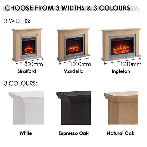 FLAMME Ingleton 48" Fireplace with 2kW Heater