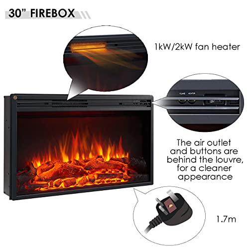 FLAMME Ingleton 48" Fireplace with 2kW Heater