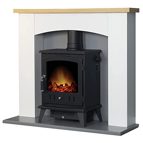 Adam Huxley White and Grey with Black Stove