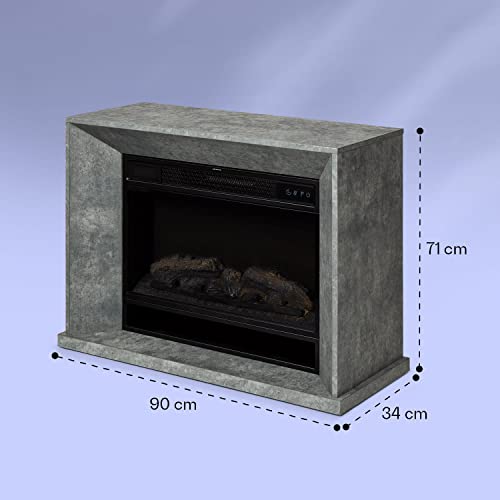 Klarstein Crater Lake 1900W Electric Fireplace with Remote