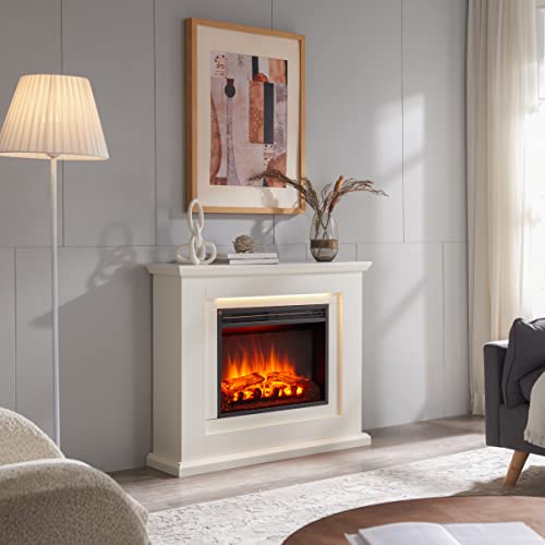Evora 39'' Electric Fireplace Heater - Multiple Colors