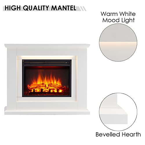 Evora 39'' Electric Fireplace Heater - Multiple Colors