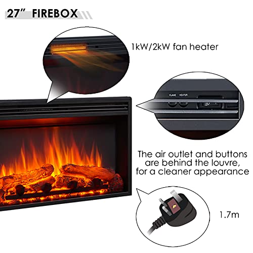Beadell 39" Electric Fireplace Suite with Heater