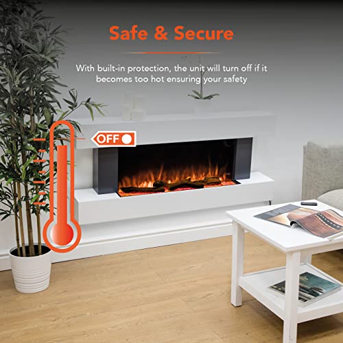 Warmlite Hingham Wall Mounted Fireplace, 2000W