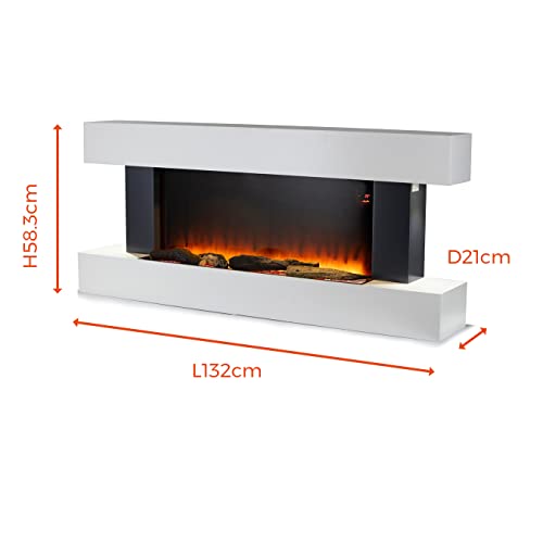 Warmlite Hingham Wall Mounted Fireplace, 2000W