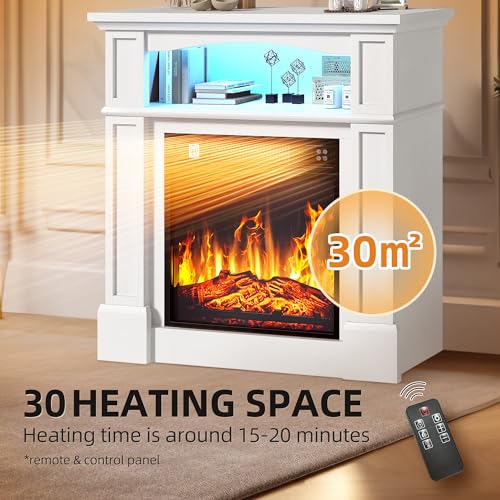 YITAHOME Moderne Elektrische Kamin mit LED-Flamme